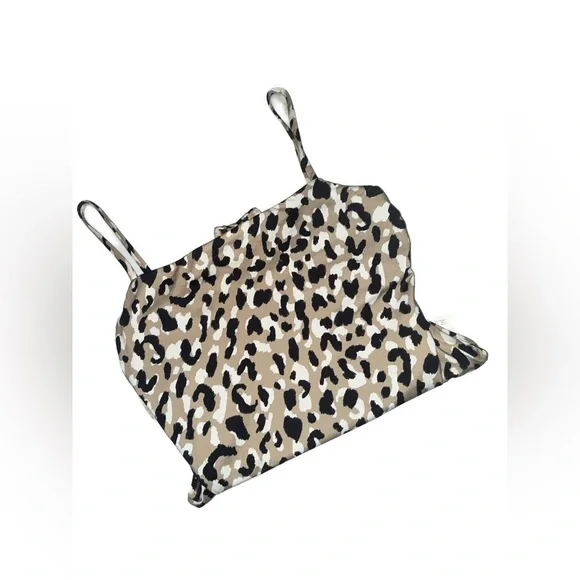 Vitamin A Leopard Print One Piece Swimsuit Size L 10 Adjus Straps resort wear - Picture 4 of 8
